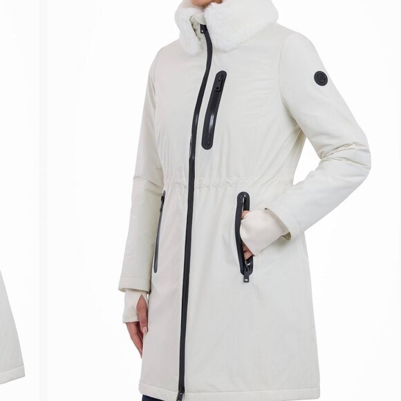 Michael Kors Anorak Raincoat - Bone White - Size L - Picture 4 of 6